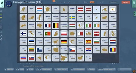 Krajina - Hlavné mesto + Vlajka + Mapa